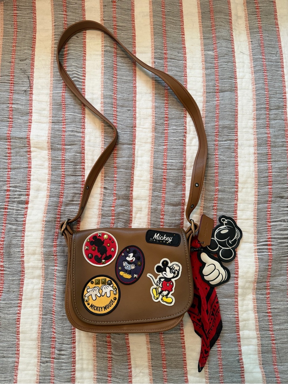 Coach x Disney Mickey Mouse Brown Crossbody Bag